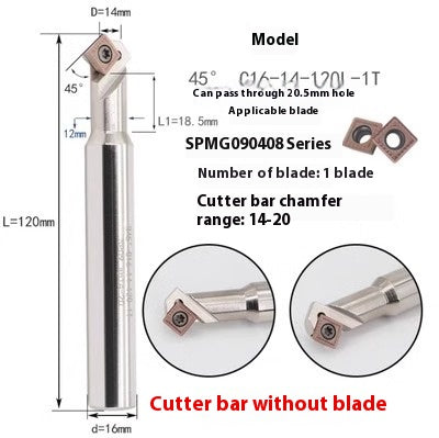 6037 45 degree inside and outside positive and negative chamfering cutter CNC rounding chamfering cutter SD SPK upper and lower bore reverse pull chamfering cutter bar Shandong Denso Pricision Tools Co.,Ltd.